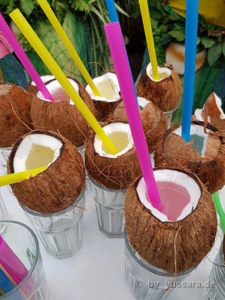 Frische Kokosnuss, mit oder ohne Kokosnuss Rum, als Begrüßung Cocktail für ihre Gäste  43